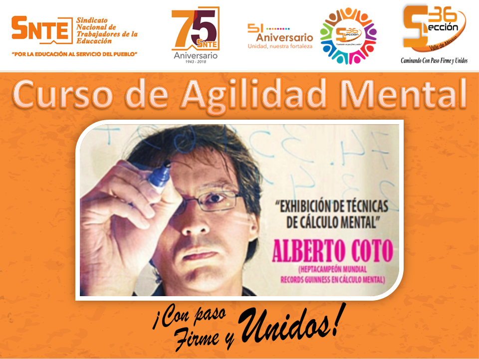 Mtro. Rigoberto Vargas te invita a participar en el Curso de Agilidad Mental de Alberto Coto, aprende y diviértete