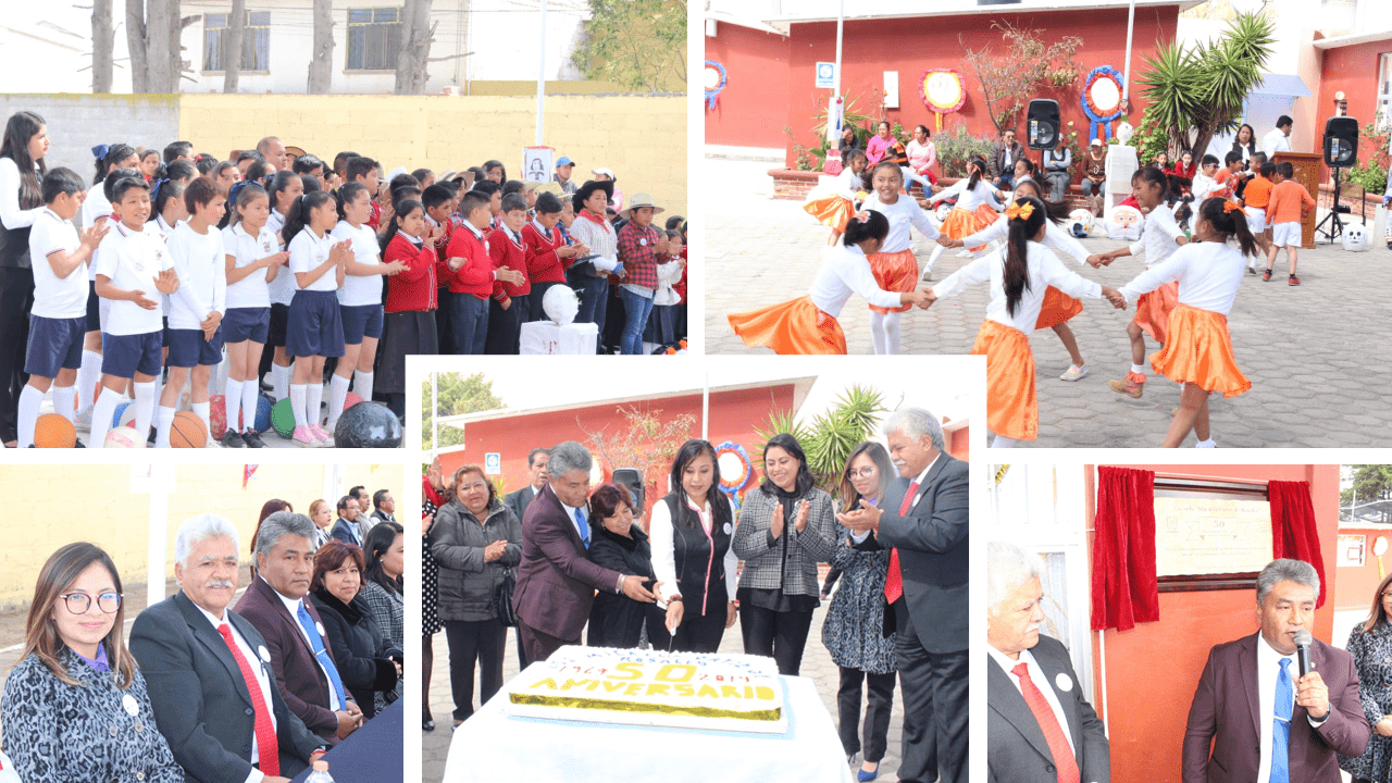 Líder de la Sección 55 asiste al 50 Aniversario de la Escuela Primaria “Micaela Ortiz de Rosales”, Huamantla, Tlaxcala